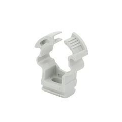 Soporte de collar (Abrazadera), PVC Auto-extinguible, cerrado para tubería de 16 mm
