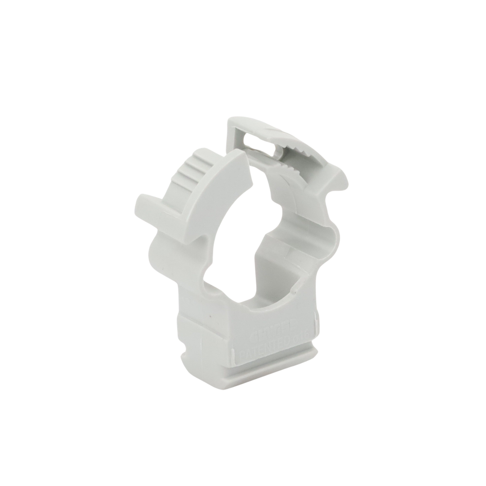 Soporte de collar (Abrazadera), PVC Auto-extinguible, cerrado para tubería de 16 mm