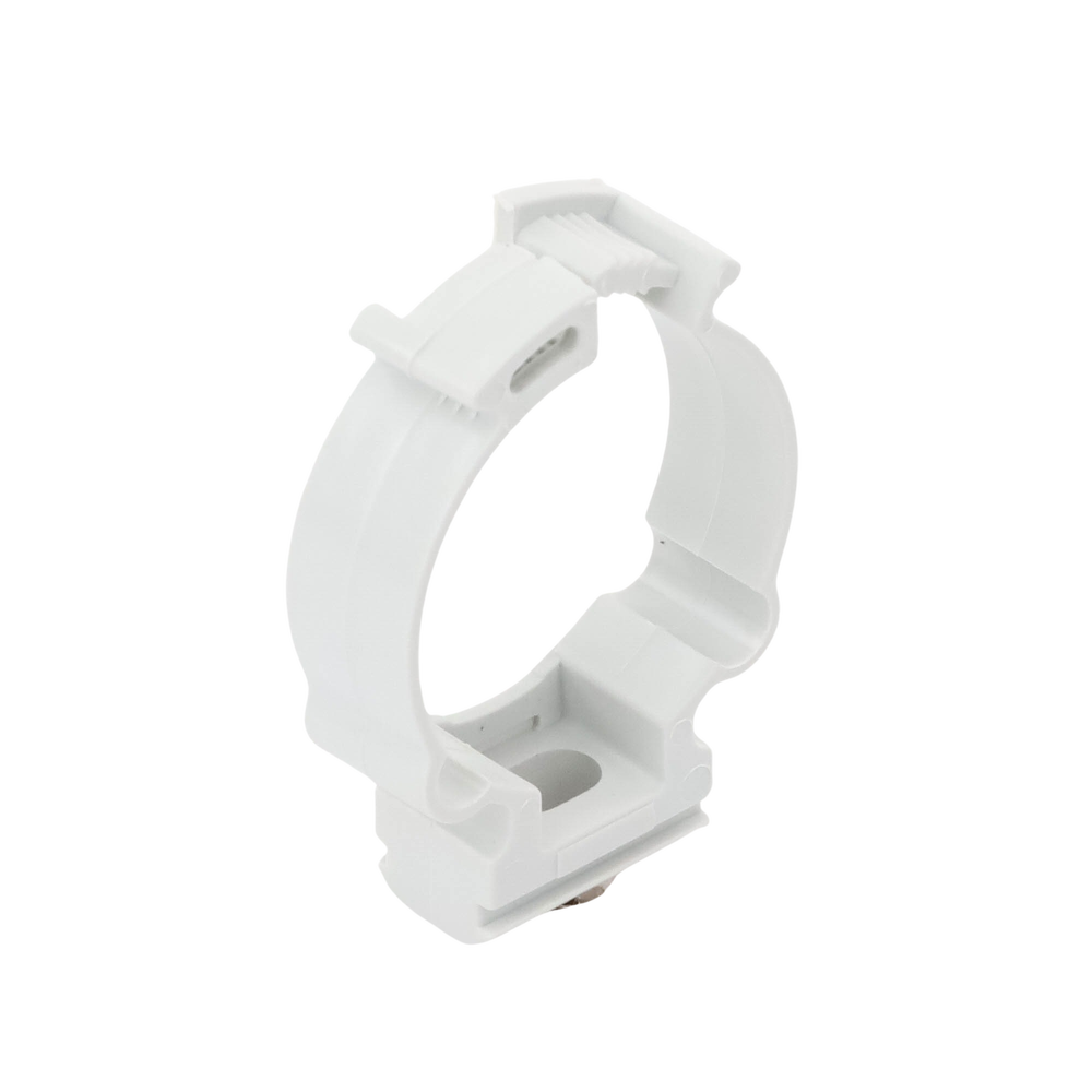 Soporte de collar (Abrazadera), PVC Auto-extinguible, cerrado para tubería de 32 mm