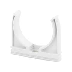 Soporte de presión (Abrazadera), PVC Auto-extinguible, abierto para tubería de 50 mm