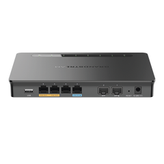 Router Gigabit VPN / Balanceador de cargas / 30,000 sesiones NAT /  4 puertos 10/100/1000 Mbps + 2 puertos SFP (WAN/LAN) / 1 puerto entrada PoE(af/at) / 2 puertos salida PoE (af/at) / Compatible con GWN Cloud.