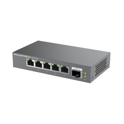 Switches de red Multi-Gigabit de 2.5G No Administrable / 5 Puertos RJ45 de 100/1000/2500Mbps / 1 puerto de fibra SFP+