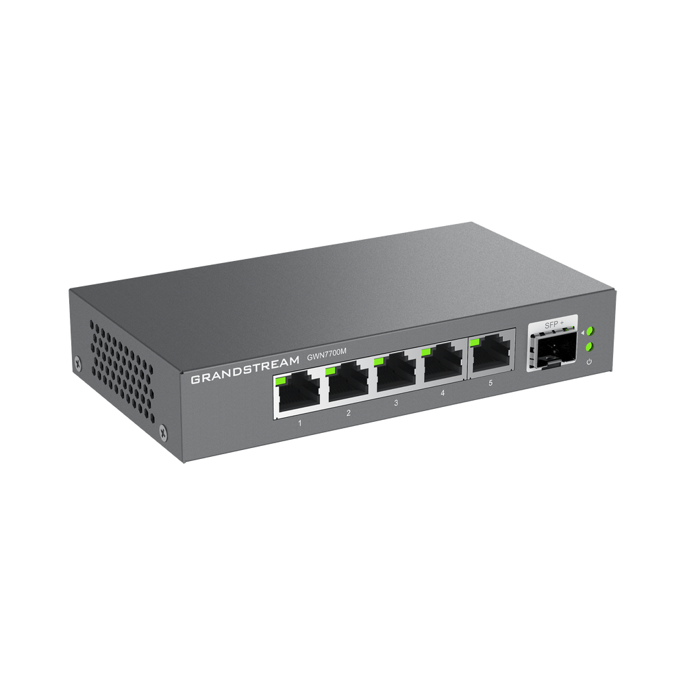 Switches de red Multi-Gigabit de 2.5G No Administrable / 5 Puertos RJ45 de 100/1000/2500Mbps / 1 puerto de fibra SFP+