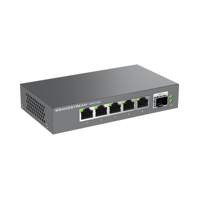 Switches de red Multi-Gigabit de 2.5G No Administrable / 5 Puertos RJ45 de 100/1000/2500Mbps / 1 puerto de fibra SFP+