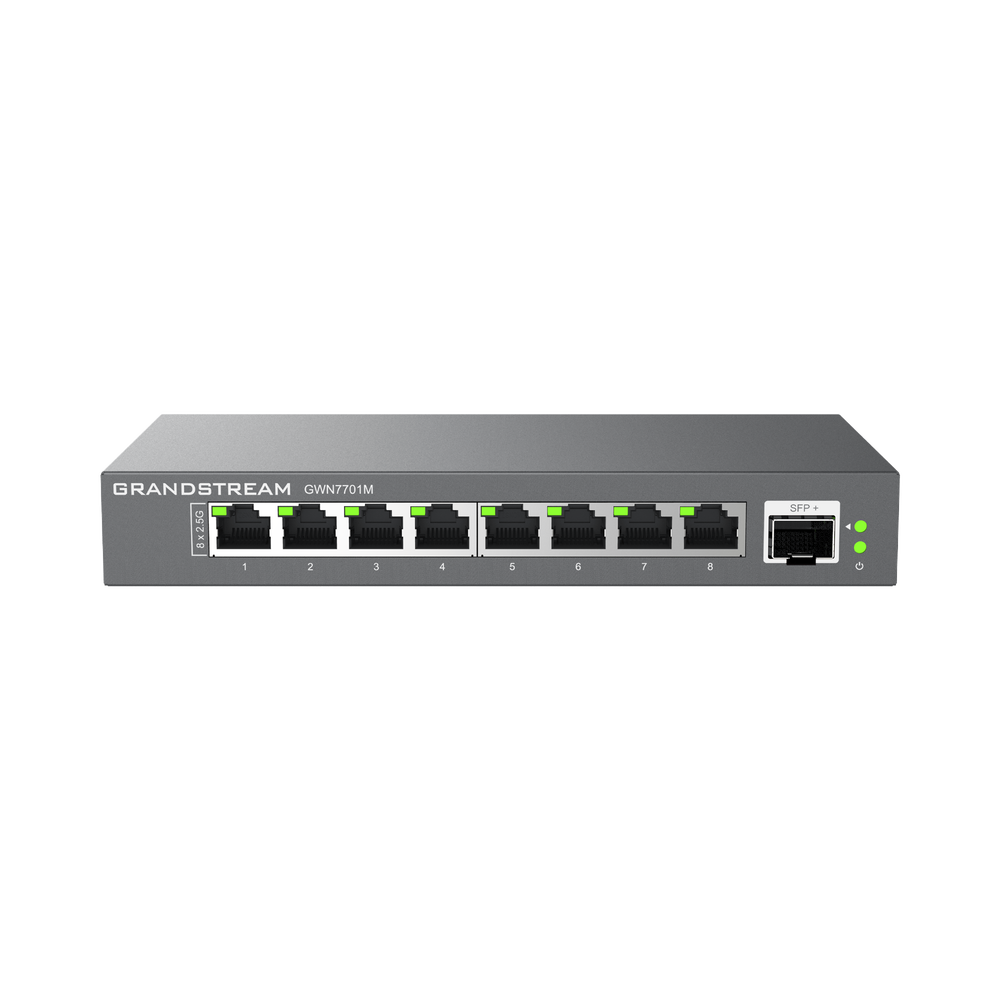 Switches de red Multi-Gigabit de 2.5G No Administrable / 8 Puertos RJ45 de 100/1000/2500Mbps / 1 puerto de fibra SFP+