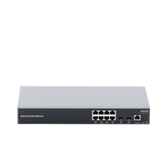 Switch Gigabit Administrable / 8 puertos 10/100/1000 Mbps + 2 Puertos SFP Uplink / Compatible con GWN Cloud.
