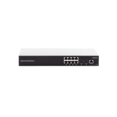 Switch PoE+ Gigabit Administrable / 8 puertos 10/100/1000 Mbps + 2 Puertos SFP Uplink / Hasta 120W / Compatible con GWN Cloud.