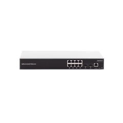 Switch PoE+ Gigabit Administrable / 8 puertos 10/100/1000 Mbps + 2 Puertos SFP Uplink / Hasta 120W / Compatible con GWN Cloud.