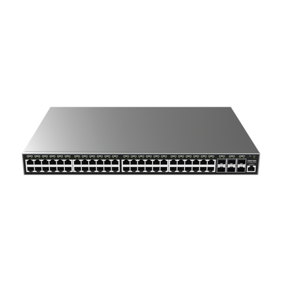 Switch Gigabit  Administrable / 48 puertos 10/100/1000 Mbps + 6 Puertos SFP+ / Compatible con GWN Cloud.