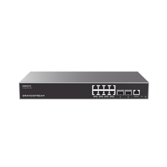 Switch Capa 3 PoE+ Administrable / 8 puertos 10/100/1000 Mbps + 2 Puertos SFP+ de 10 Gigabits / Hasta 120W / Compatible con GWN Cloud.