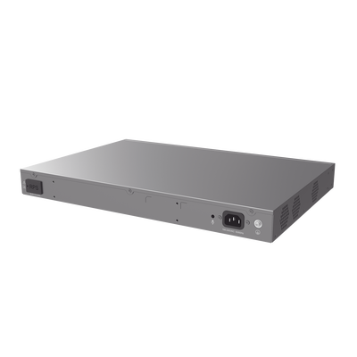 Switch Capa 3 PoE+ Administrable / 24 puertos 10/100/1000 Mbps + 4 Puertos SFP+ de 10 Gigabits / Hasta 360W / Compatible con GWN Cloud.