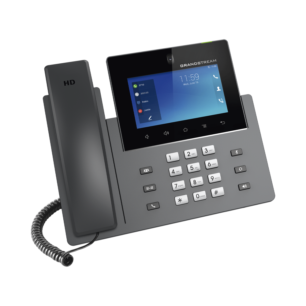 Videoteléfono IP GXV3450 para Android / Pantalla Táctil Capacitiva de 5 Pulgadas 1280 x 720 / Cámara CMOS de 2 Megapíxeles / Wi-Fi 5 y Bluetooth 5.0 / 16 Líneas SIP / PoE/PoE+ / Android 11 / Videoconferencia HD 720p