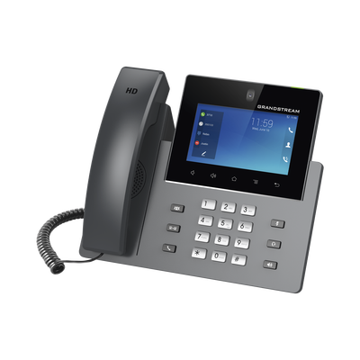 Videoteléfono IP GXV3450 para Android / Pantalla Táctil Capacitiva de 5 Pulgadas 1280 x 720 / Cámara CMOS de 2 Megapíxeles / Wi-Fi 5 y Bluetooth 5.0 / 16 Líneas SIP / PoE/PoE+ / Android 11 / Videoconferencia HD 720p