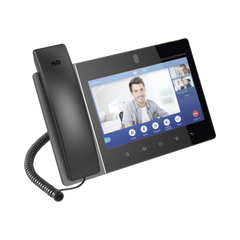 Teléfono IP Android 11, 16 líneas SIP con 16 cuentas, pantalla táctil  8", puertos Gigabit, Wi-Fi, Bluetooth, PoE, codec Opus, IPV4/IPV6 con gestión en la nube GDMS