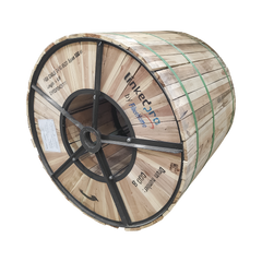 Carrete de 4 km de Fibra Óptica Aérea Figura 8 G.652D, Monomodo de 24 Hilos, Exterior, Span 100, Loose Tube