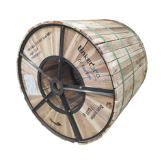 Carrete de 4 km de Fibra Óptica Aérea Figura 8 G.652D, Monomodo de 24 Hilos, Exterior, Span 100, Loose Tube