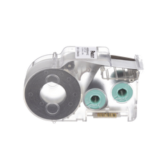 Casete de Etiquetas de Poliolefina de Cinta Continua, Tubo Termocontráctil, 11.2 mm de Ancho, 2.4 Metros (7.87 Pies) de Largo, Para Cables de 2 a 6.4 mm (16-10 AWG) de Diámetro, Color Blanco