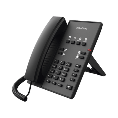 Teléfono IP para Hotelería, profesional con 8 teclas programables para servicio rápido, plantilla personalizable con PoE