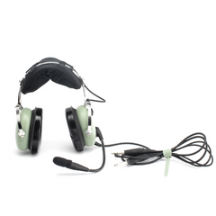 Auriculares de ala fija con atenuación de ruido pasivo para aviación general