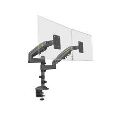 Montaje de Escritorio articulado para 2 monitores de 17 a 27" /  Soporta hasta 9kg por monitor / Vesa 75 x 75 / 100 x 100 / Acero / Rotación: 360°