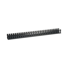 Canaleta Ranurada de PVC sin Tapa, Tipo H (Tapa Abisagrada), 55.1 mm de Ancho, 50.3 mm de Alto y 1828.8 mm de Largo, Color Negro
