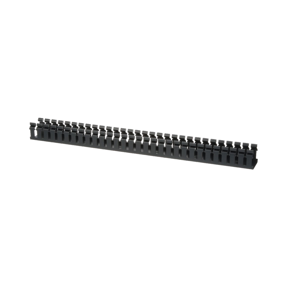 Canaleta Ranurada de PVC sin Tapa, Tipo H (Tapa Abisagrada), 55.1 mm de Ancho, 50.3 mm de Alto y 1828.8 mm de Largo, Color Negro