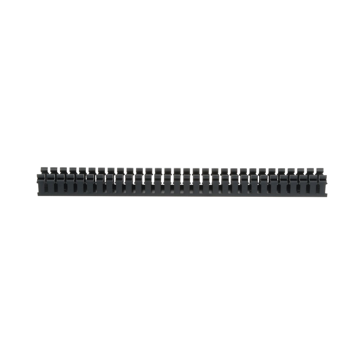 Canaleta Ranurada de PVC sin Tapa, Tipo H (Tapa Abisagrada), 55.1 mm de Ancho, 50.3 mm de Alto y 1828.8 mm de Largo, Color Negro