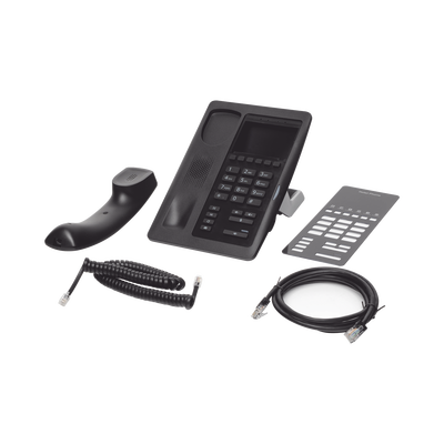 Teléfono IP para Hotelería, profesional con 6 teclas programables para servicio rápido (Hotline), plantilla personalizable con PoE