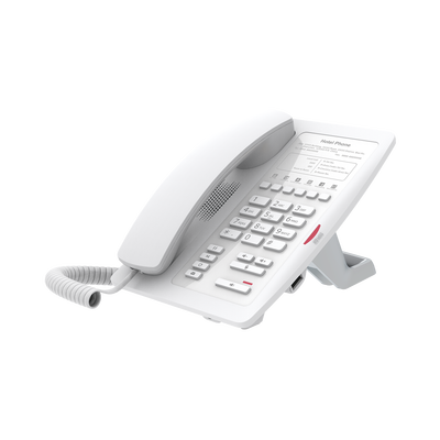 Teléfono IP WiFi para Hotelería, profesional con 6 teclas programables para servicio rápido (Hotline), plantilla personalizable con PoE