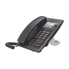(H5W Color Negro)Teléfono IP WiFi para Hotelería, profesional de gama alta con pantalla LCD de 3.5 pulgadas a color, 6 teclas programables para servicio rápido (Hotline) PoE