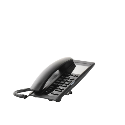 (H5W Color Negro)Teléfono IP WiFi para Hotelería, profesional de gama alta con pantalla LCD de 3.5 pulgadas a color, 6 teclas programables para servicio rápido (Hotline) PoE