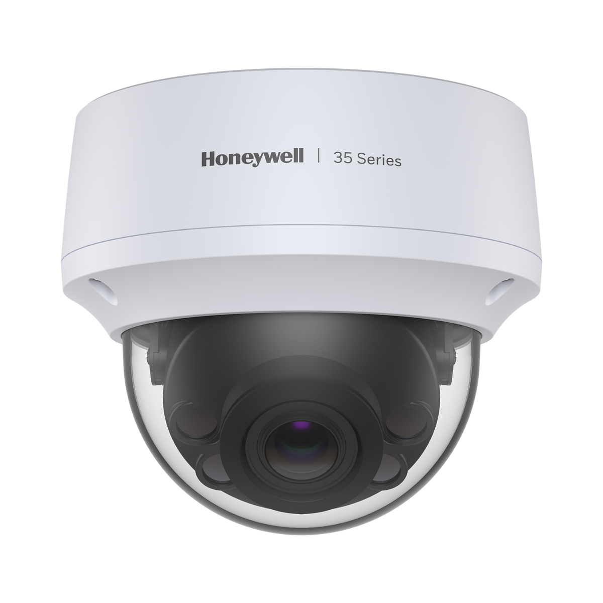 Domo IP 5 Megapixel / Lente Mot. 2.7 a 13.5 mm / 50 mts IR / Ultra Baja Iluminación /  NDAA / ONVIF /  IP67 / IK10 / H.265 / IA (Filtro de Humanos y Vehiculos) / Merodeo / Conteo de Personas / PoE / Audio y Alarmas I/O / Serie 35