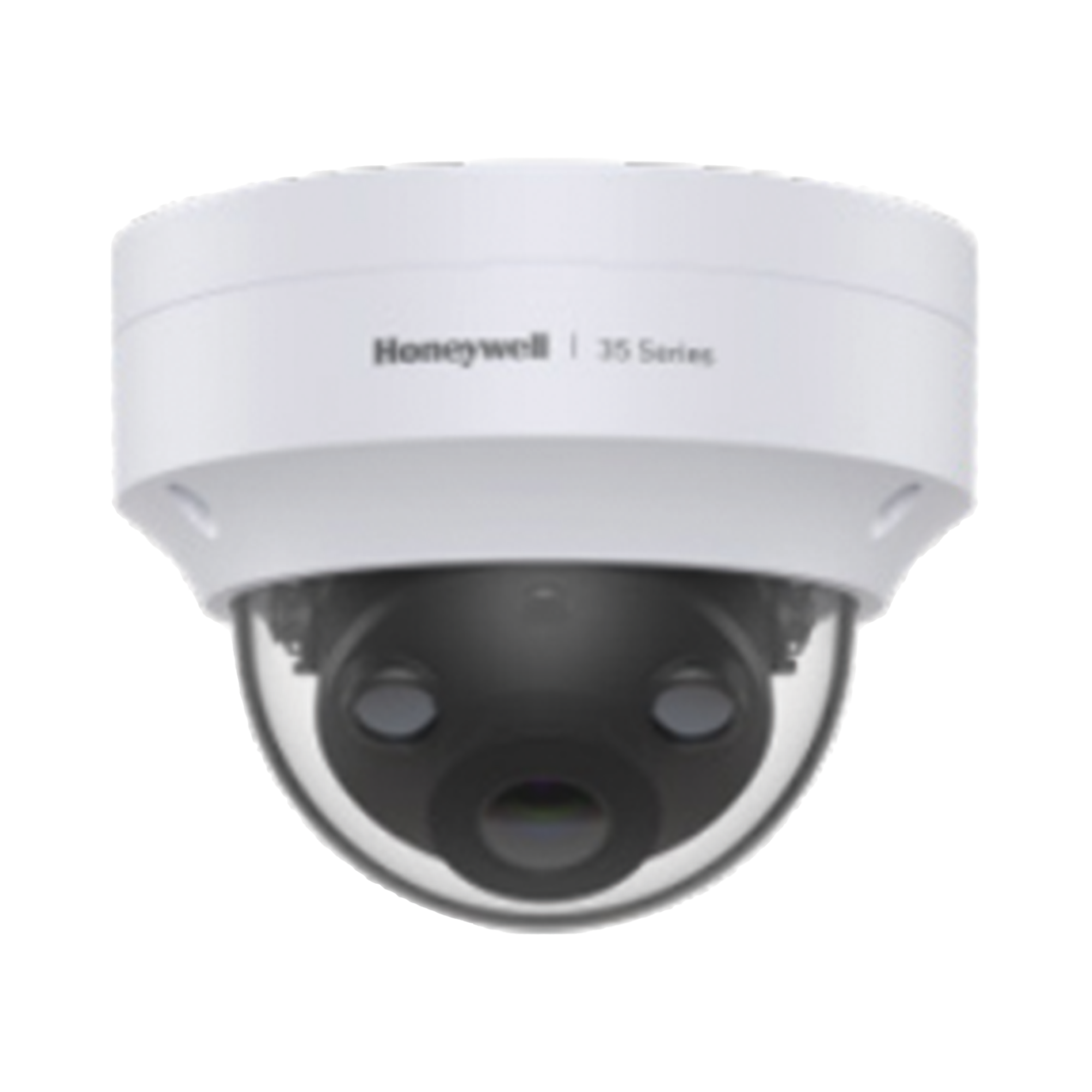 Domo IP 5 Megapíxeles / Lente 2.8 mm / 40 mts IR / Ultra Baja Iluminación /  NDAA / ONVIF / IP67 / IK10 / IA (Filtro de Humanos y Vehiculos) / Conteo de Personas / Merodeo / H.265 / PoE / Alarmas I/O / Serie 35 / Honeywell Security