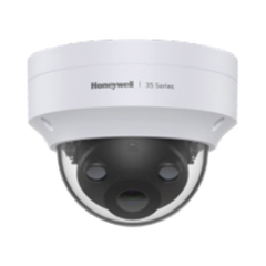 Domo IP 5 Megapíxeles / Lente 2.8 mm / 40 mts IR / Ultra Baja Iluminación /  NDAA / ONVIF / IP67 / IK10 / IA (Filtro de Humanos y Vehiculos) / Conteo de Personas / Merodeo / H.265 / PoE / Alarmas I/O / Serie 35 / Honeywell Security