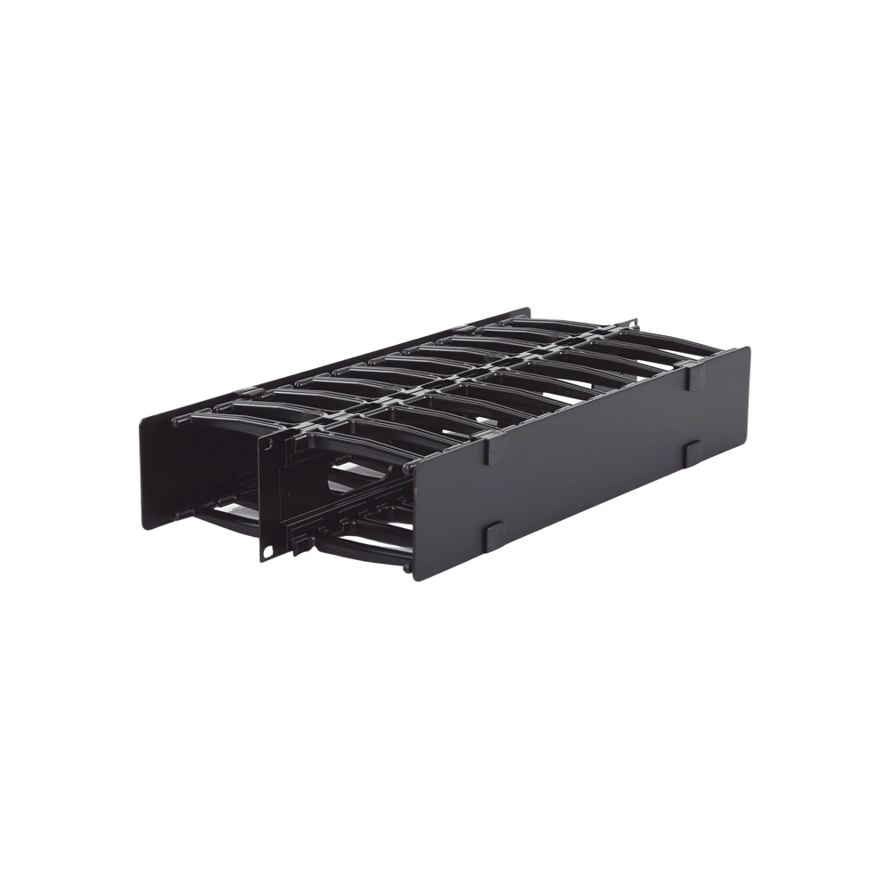 Organizador de Cable Horizontal RouteIT, Doble, Para Rack de 19in, 4in de profundidad, 2UR