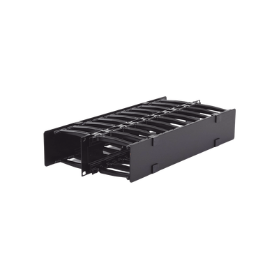 Organizador de Cable Horizontal RouteIT, Doble, Para Rack de 19in, 4in de profundidad, 2UR