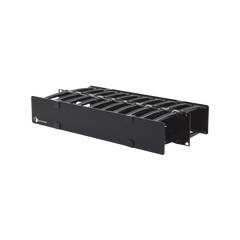 Organizador de Cable Horizontal RouteIT, Doble, Para Rack de 19in, 4in de profundidad, 2UR