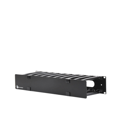 Organizador de Cable Horizontal RouteIT, Sencillo, Para Rack de 19in, 6in de profundidad, 2UR