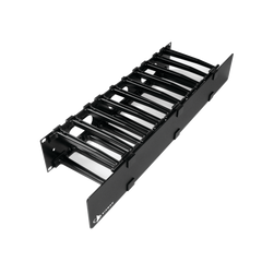 Organizador de Cable Horizontal RouteIT, Sencillo, Para Rack de 19in, 6in de profundidad, 2UR