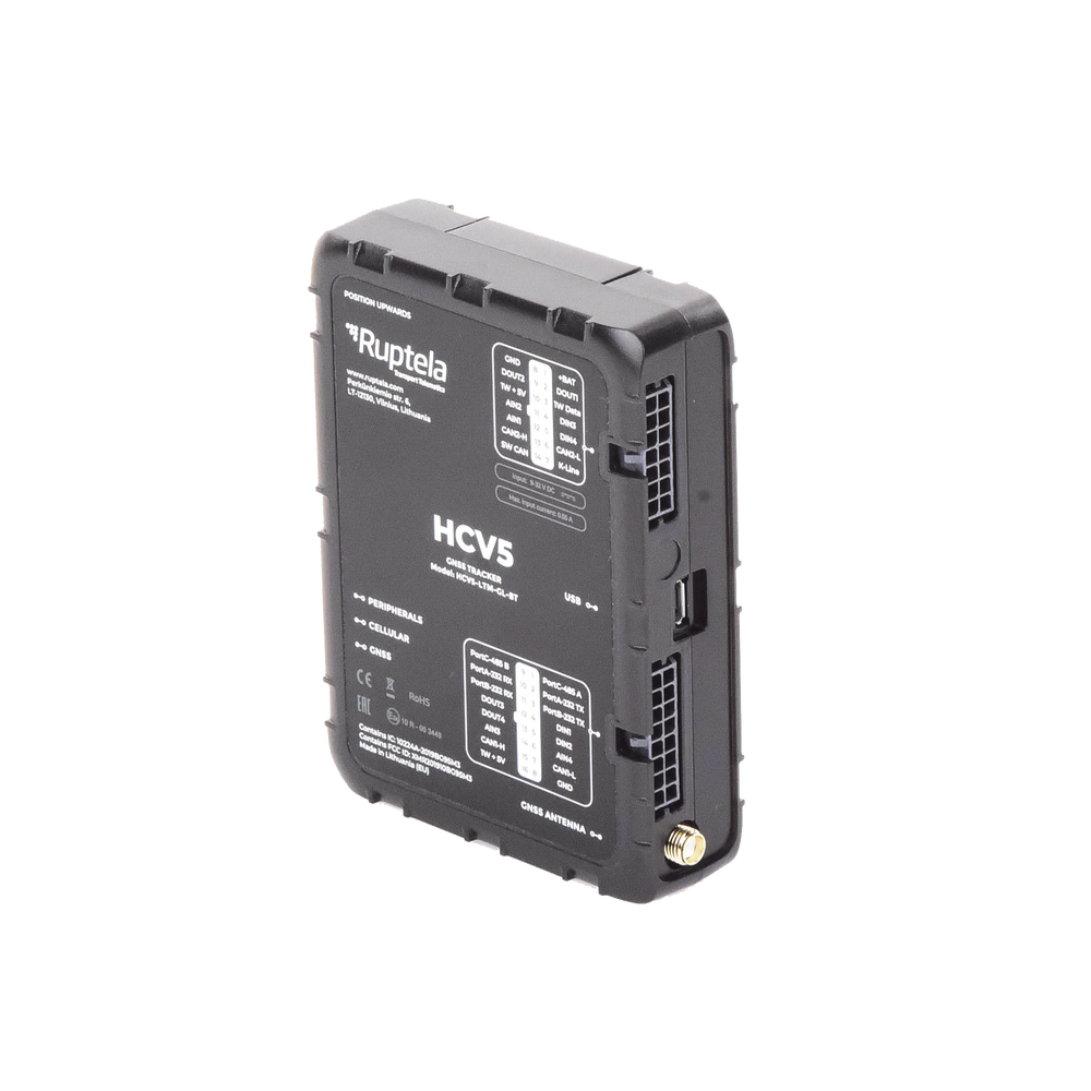 Localizador 4G LTE Obtenga información de la computadora del vehiculo lectura CAN, OBD y LCV / Sensores Bluetooth / Vehiculos ligeros / Vehiculos pesados  / RS485 / RS232 / Análogico / RFID