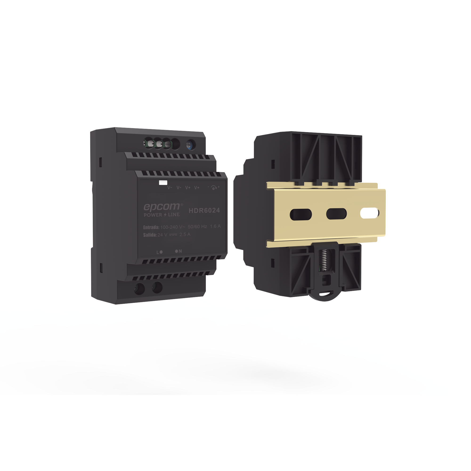 Fuente de Poder Industrial Entrada: 100-240 Vca / Salida: 24 Vcc/ 2.5 A/ 60 W/ Riel Din