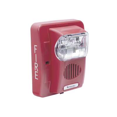 Sirena Estrobo, 12 Vcd, Multi-Candela 15 hasta 110 cd, Montaje En Pared, Color Rojo, Serie HEC3 (0500-05980) Hochiki