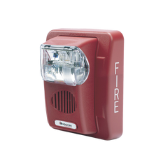 Sirena Estrobo, 12 Vcd, Multi-Candela 15 hasta 110 cd, Montaje En Pared, Color Rojo, Serie HEC3 (0500-05980) Hochiki