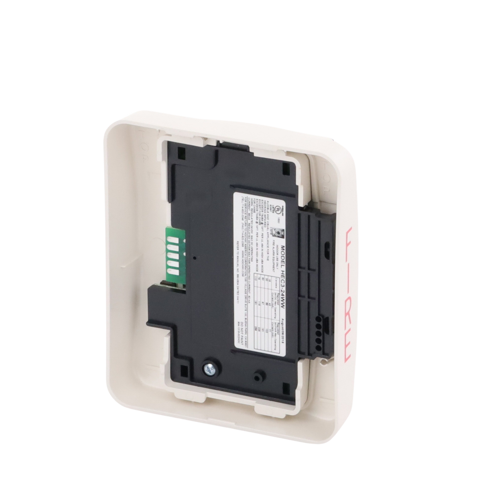 Sirena Estrobo, 24 Vcd, Multi-Candela 15 hasta 110 cd, Montaje En Pared, Color Blanco, Serie HEC3 (0500-06030)