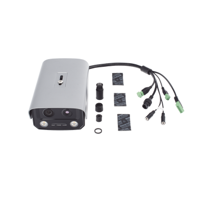 (HikFire) Cámara IP de Detección Térmica de Incendios / Detección de Llamas y Temperaturas Anormales / 4 Megapíxel (Lente Óptico) + 1 Megapíxel (Lente Térmico) / Compatible con Hik-Connect