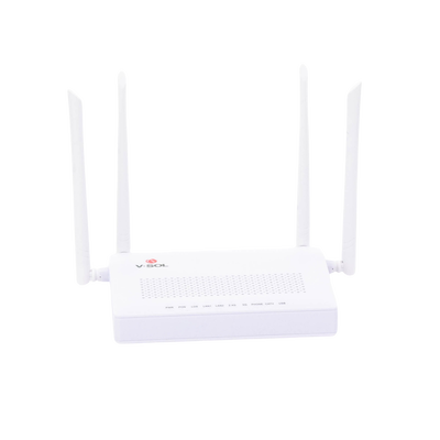 ONU Dual GPON/EPON con Wi-Fi AC de doble banda, 1 puerto SC/APC + 2 puertos LAN Gigabit + 1 puerto FXS + 1 Puerto CATV