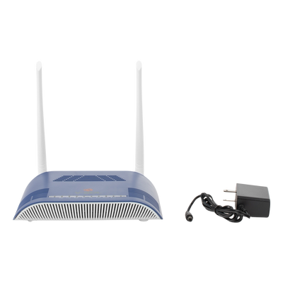 ONU Dual GPON/EPON con Wi-Fi en 2.4 GHz + 1 puerto SC/APC + 1 puerto LAN Gigabit + 1 puerto LAN Fast Ethernet + 1 puerto FXS + 1 puerto CATV, hasta 300 Mbps vía inalámbrico