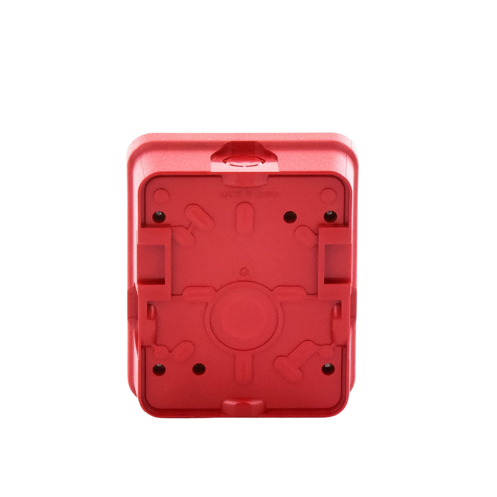 Cubierta para instalar sirenas estrobo en exterior compatible con estrobos sirenas Hochiki color rojo