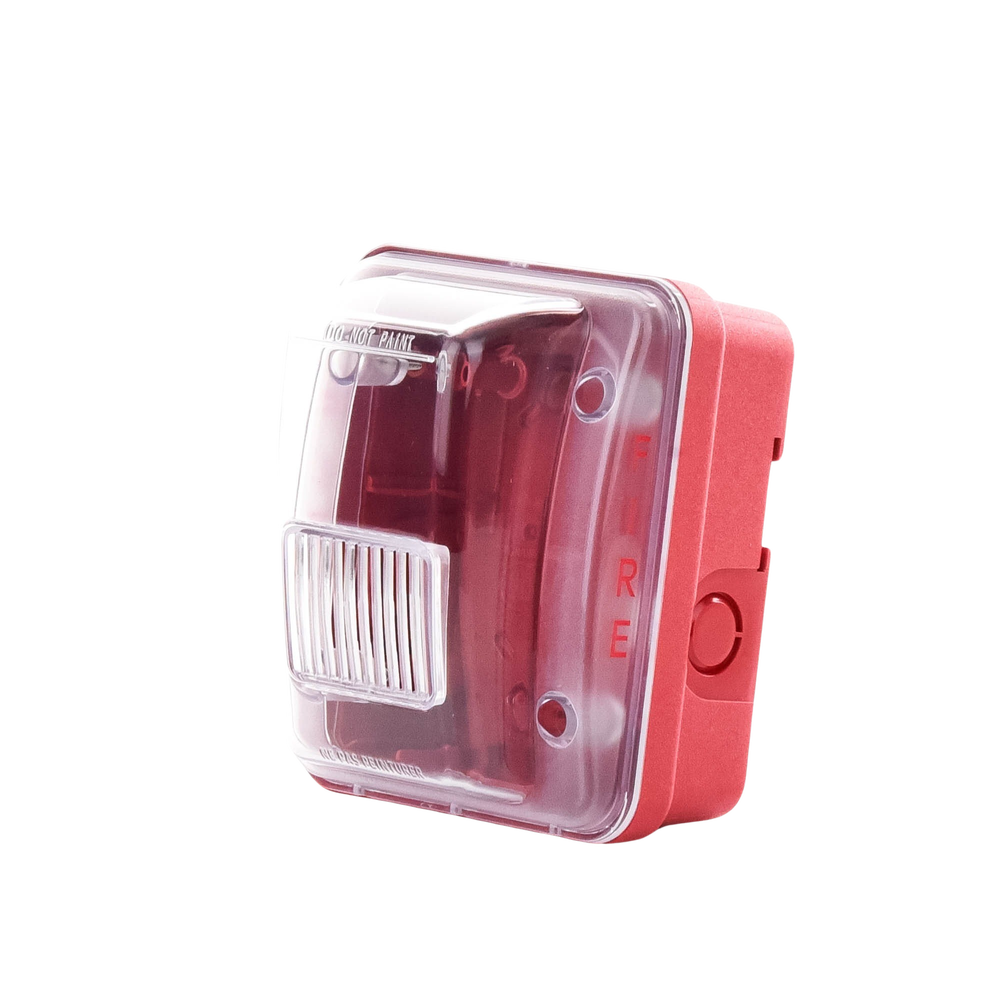 Cubierta para instalar sirenas estrobo en exterior compatible con estrobos sirenas Hochiki color rojo