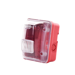 Cubierta para instalar sirenas estrobo en exterior compatible con estrobos sirenas Hochiki color rojo